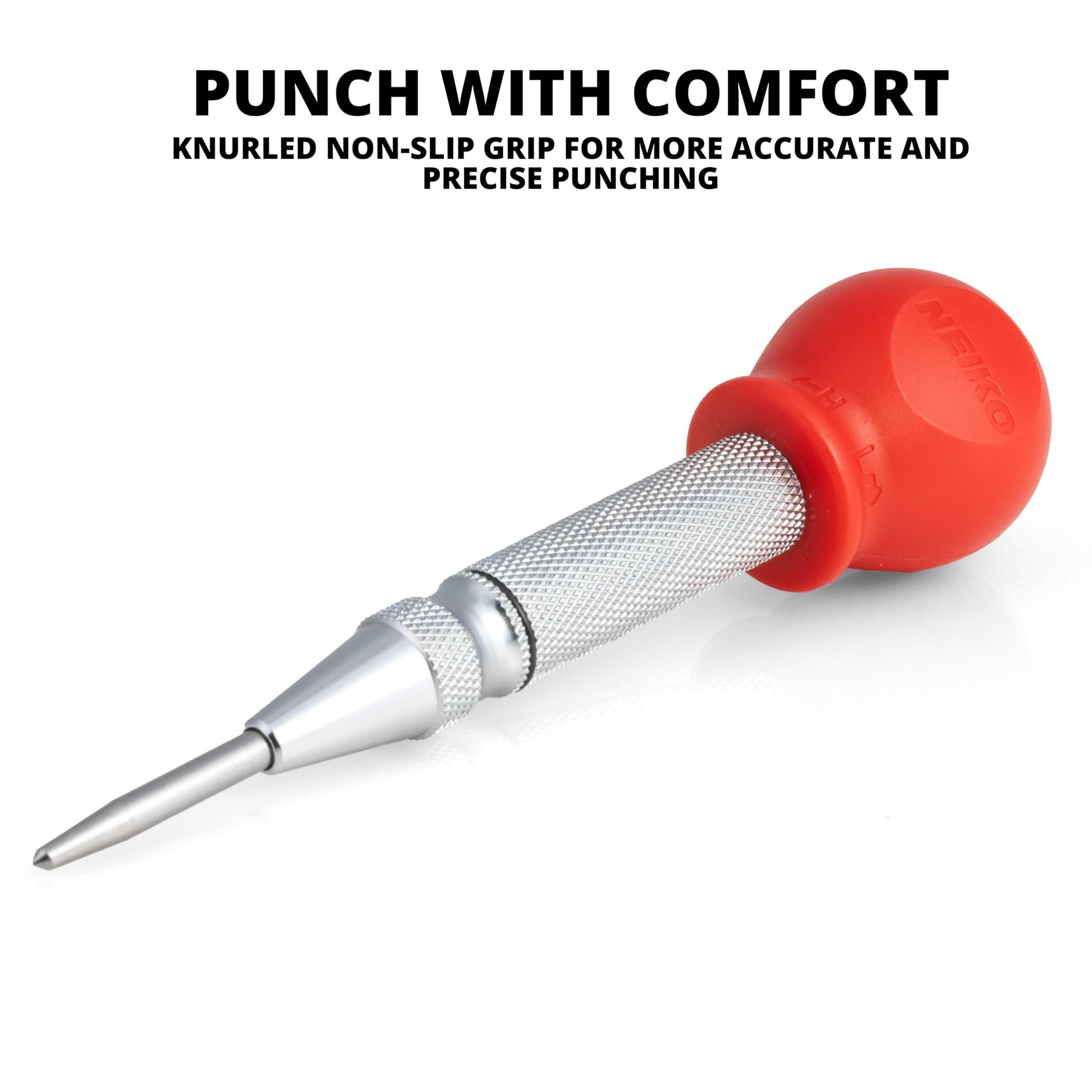 NEIKO 02638A 5-Inch Automatic Center Punch for Metal, Adjustable Impact Spring Loaded Center Punch Tool, Spring Punch, Center Punch Spring Loaded, Auto Center Punch
