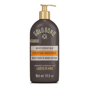 Gold Bond Ultimate Men's Essentials Hydrating Lotion, 14.5 oz., Everyday Moisture for Dry Skin