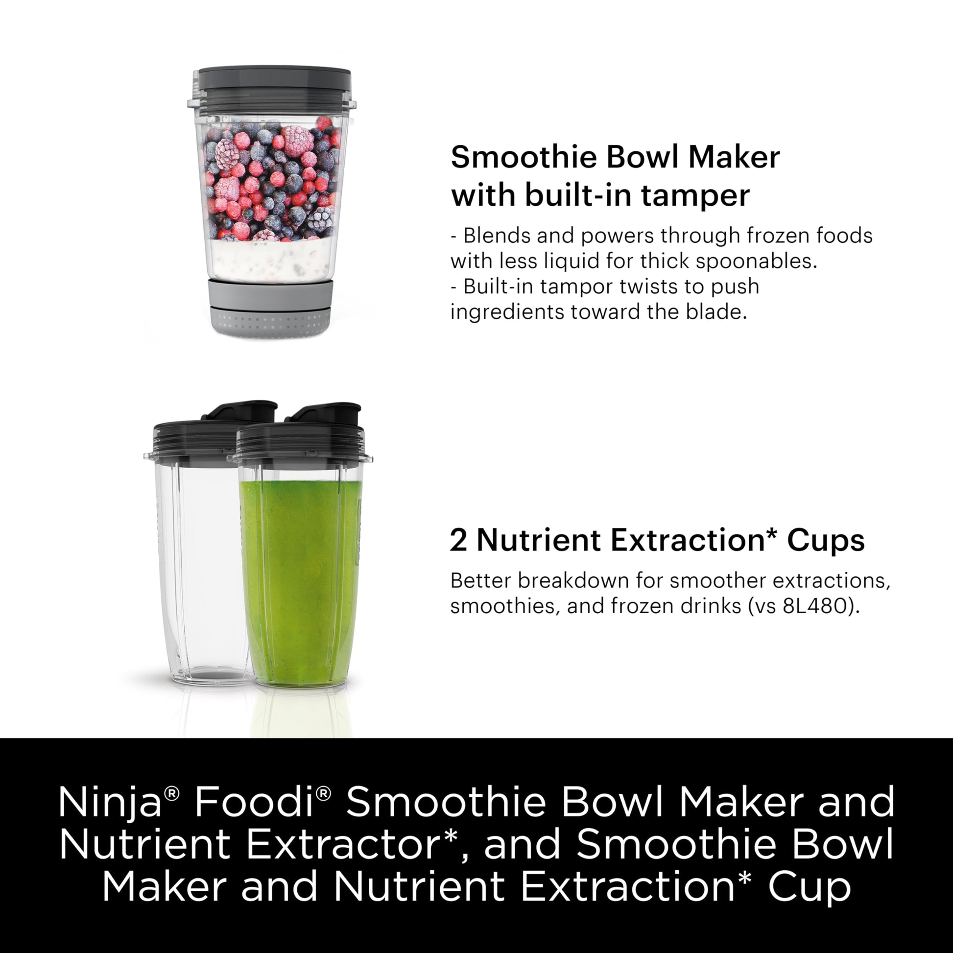 Ninja Blenders for Kitchen | Smoothie Blender, Mixer, Grinder - Premium Blending Performance for Sauces, Frozen Drinks, and More | 1200 Peak Watt Motor | SS101 Foodi Personal Smoothie Maker