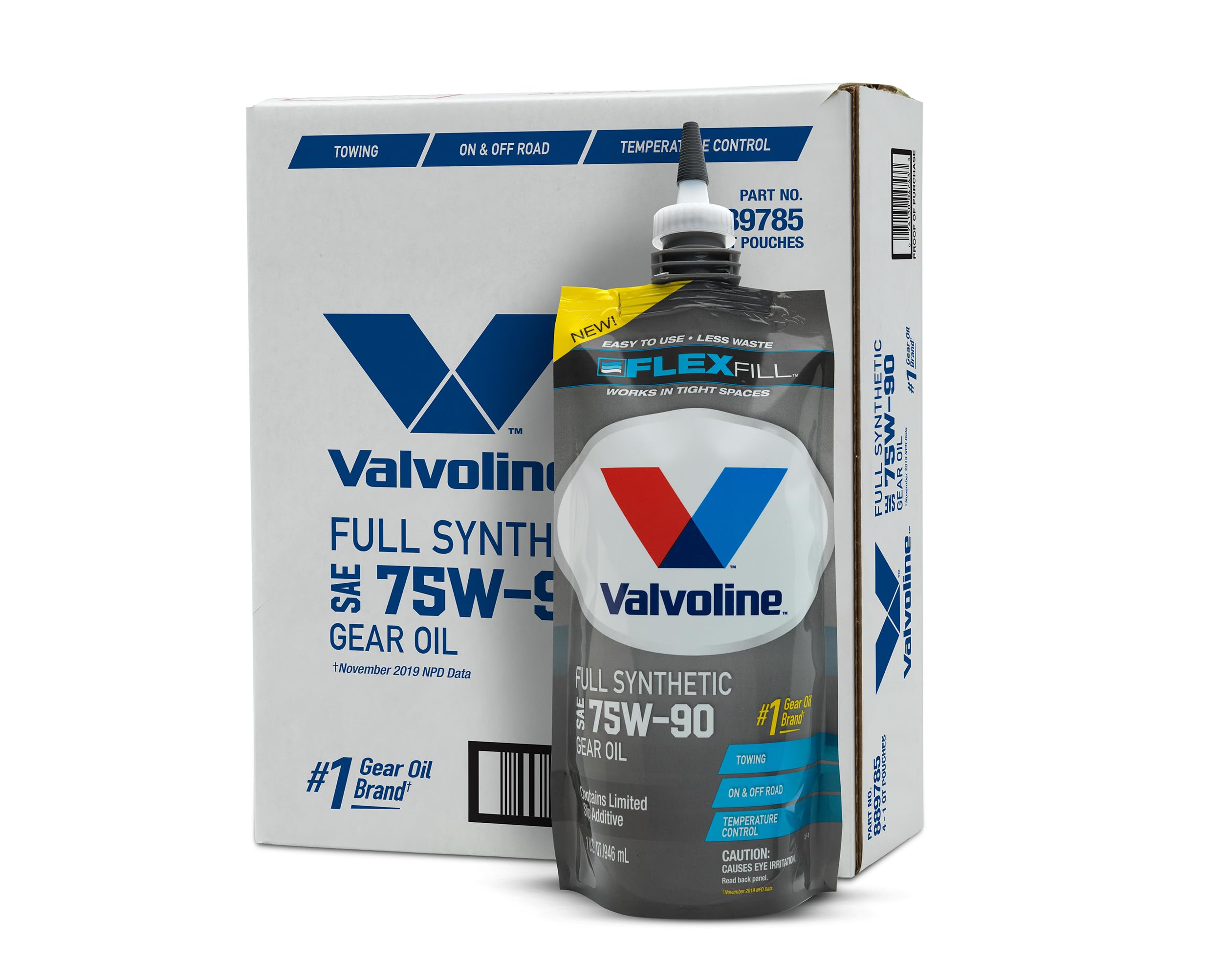 Valvoline FlexFill Full Synthetic SAE 75W-90 Gear Oil 1 QT Pouch