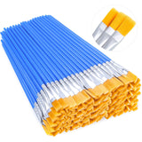 100Pcs Small Paint Brushes Bulk, Anezus Flat Top Acrylic Classroom Brush for Kids Mini Paint Brushes for Touch Up Crafts Detail Painting