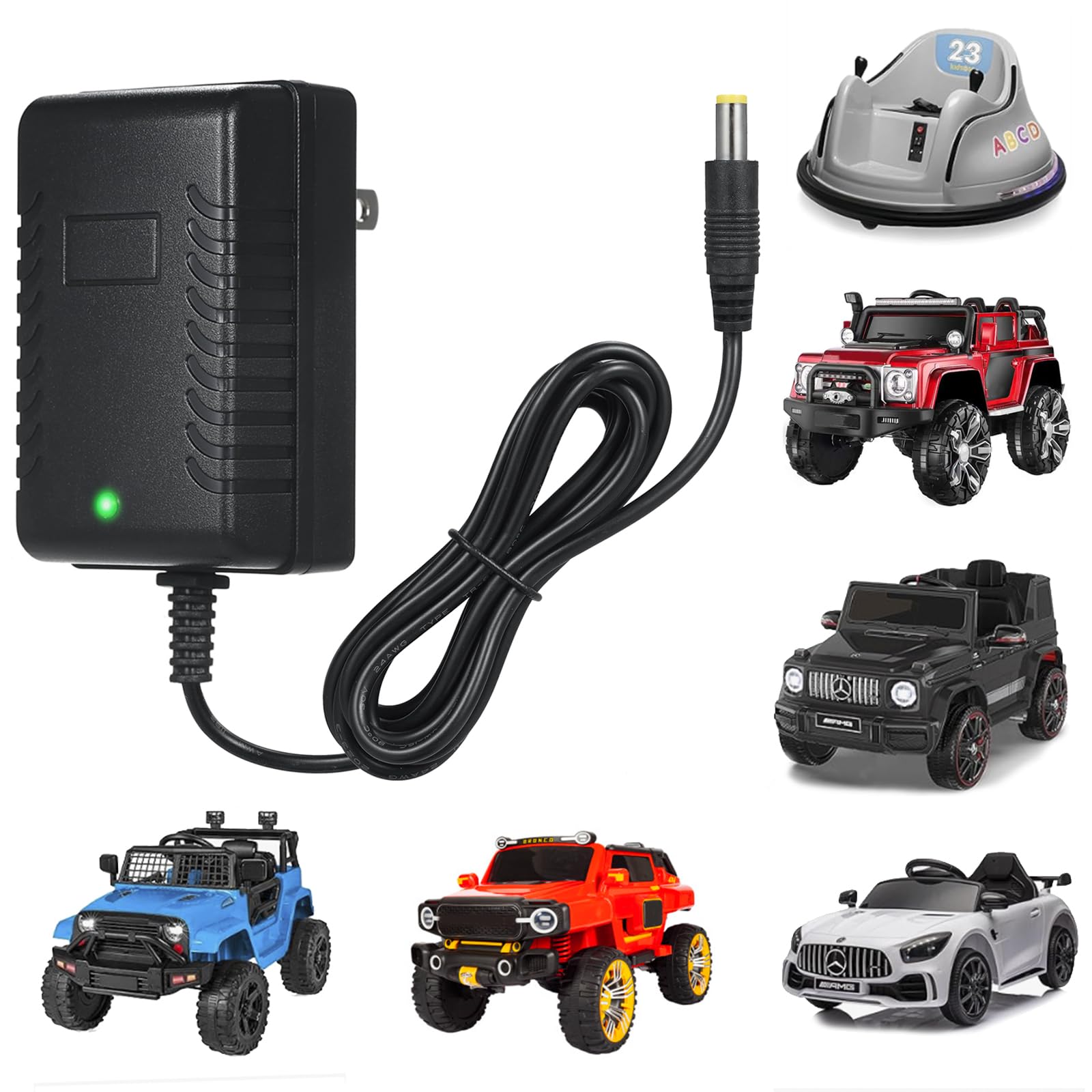 12V Kids Charger for Ride On Car, 12V Various Electric Ride-on Toys Car Battery Charger,12 V Universal Kids Riding Toy Chargers