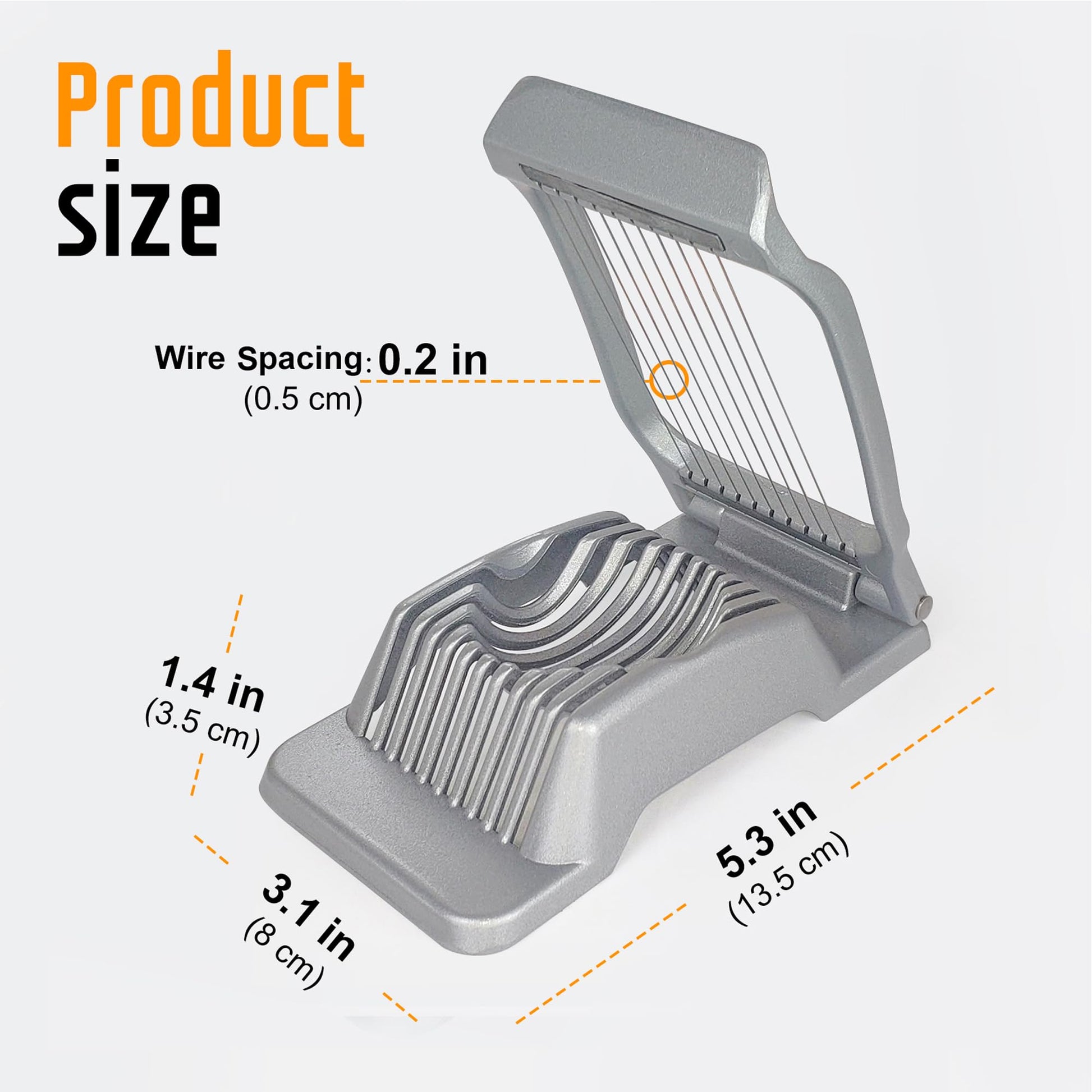 Yuzxaun Egg Slicer for Hard Boiled Eggs, Stainless Steel Wire, Heavy Duty Aluminium Egg Cutter Dishwasher Safe for Egg Strawberry Soft Fruit