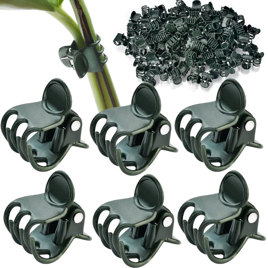 AccEncyc 100 Pcs Plant Clips Orchid Clips Plants Orchid Support Clips Flower Vine Clips for Supporting Stems Vines Stalks Climbing Plant Grow Upright