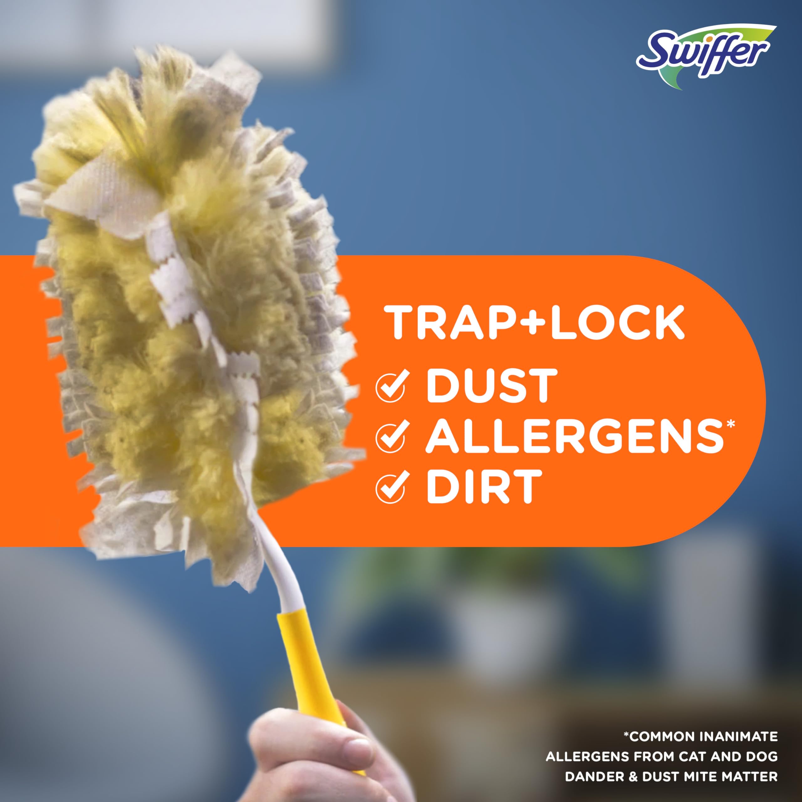 Swiffer Pet Heavy Duty Dusters Refills, Multisurface 360 Dusters with Febreze Odor Defense, 11 Count