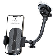 APPS2Car Cell Phone Holder for Car Dashboard Windshield Phone Mount for Car Long Arm Car Phone Holder Mount Strong Suction Cup Anti-Shake Stabilizer Compatible for iPhone, Samsung, All Smartphones
