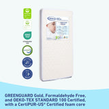 Graco Ultra 2-in-1 Premium Dual-Sided Crib & Toddler Mattress - GREENGUARD Gold and Oeko-TEX Standard 100 Certified, CertiPUR-US Certified Foam, 2-Sided Mattress Fits Any Brand of Crib & Toddler Bed