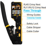 Solsop Pass Through RJ45 Crimp Tool Kit Ethernet Crimper CAT5 Cat5e Cat6 Crimping Tool Kit