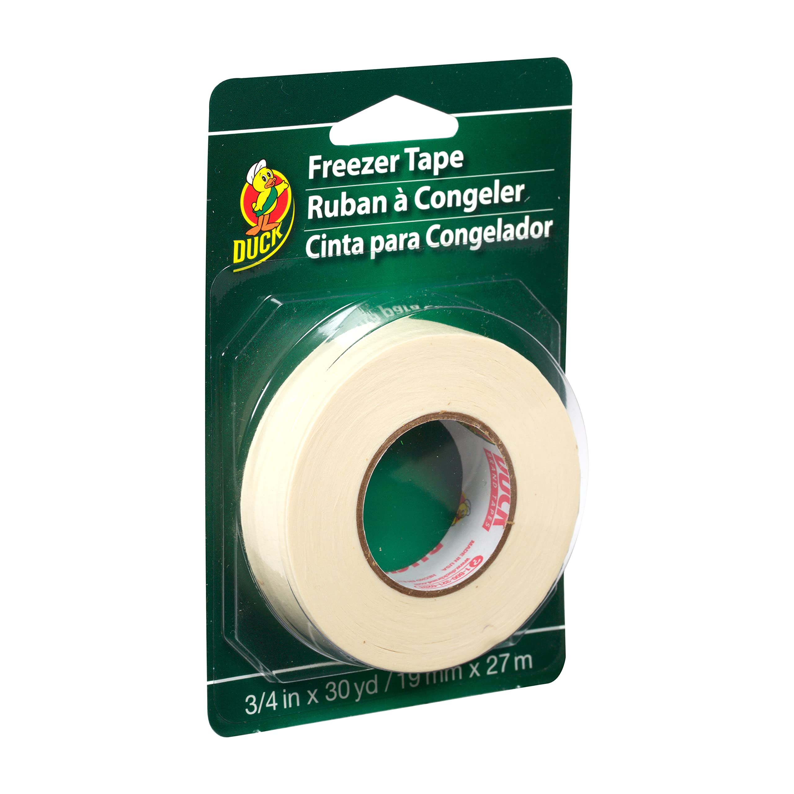 Duck Brand Write-On Freezer Tape, 3/4-Inch by 30-Yard, Single Roll, White (280124)