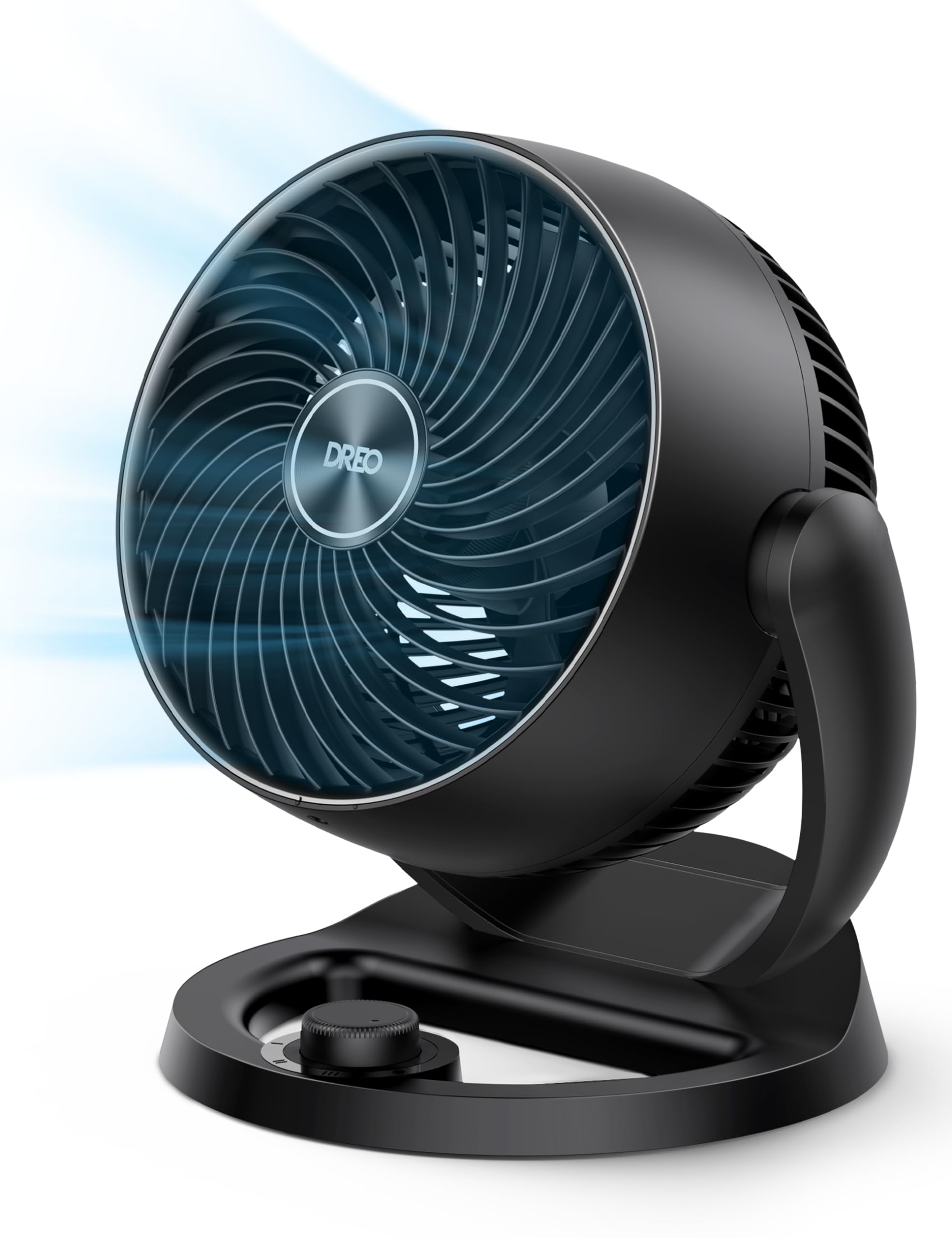 Dreo Fan for Bedroom, 12 Inches, 70ft Powerful Airflow, 28db Quiet Table Air Circulator Fans for Whole Room, 120 degrees Adjustable Tilt, 3 Speeds, Desktop Fan for Home, Office, Kitchen