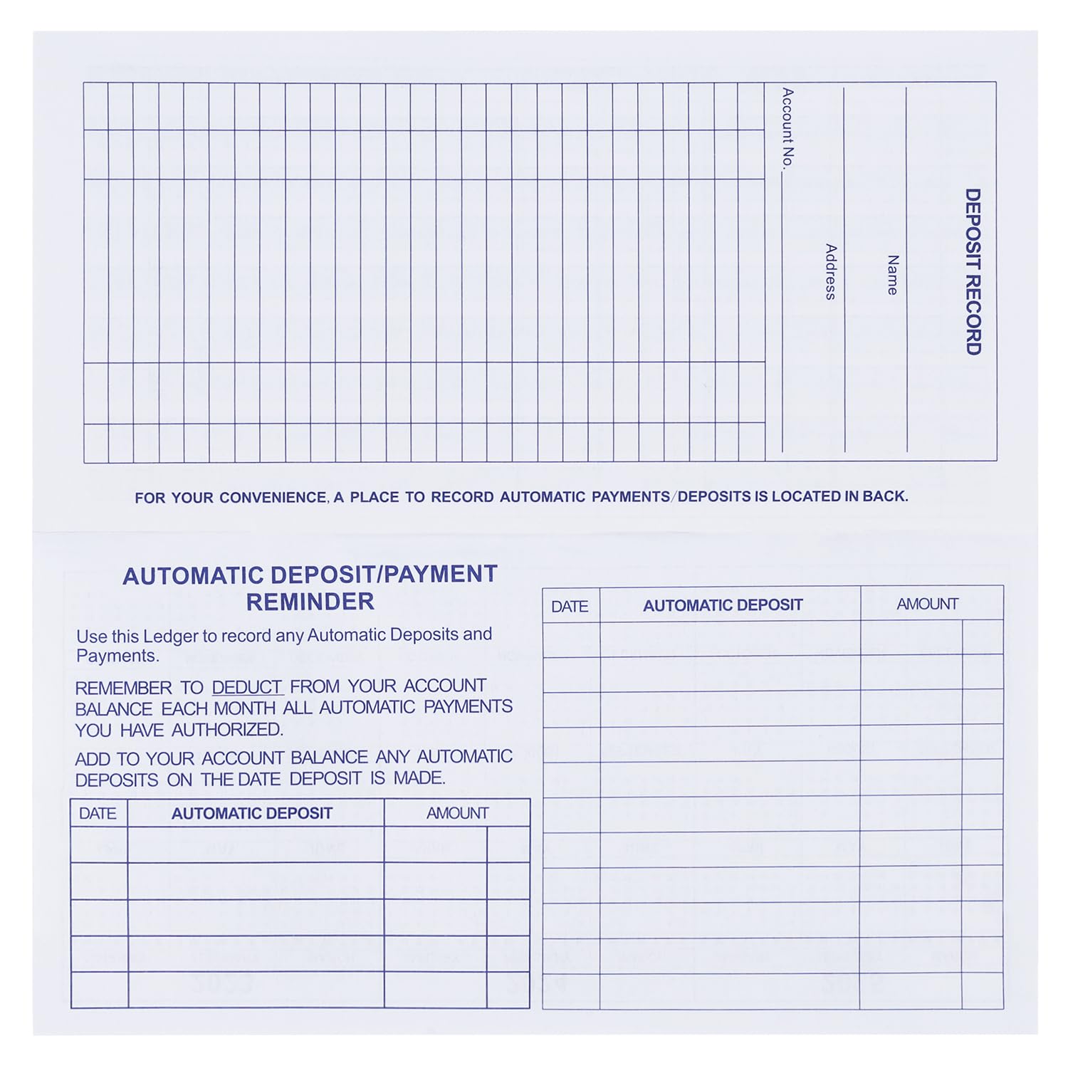 20 Pack Checkbook Register, Check Registers for Personal, Blank Ledger Transaction Registers for Personal or Business Bank, Check Register Book for Checking and Saving Account, Deposit and Credit Card