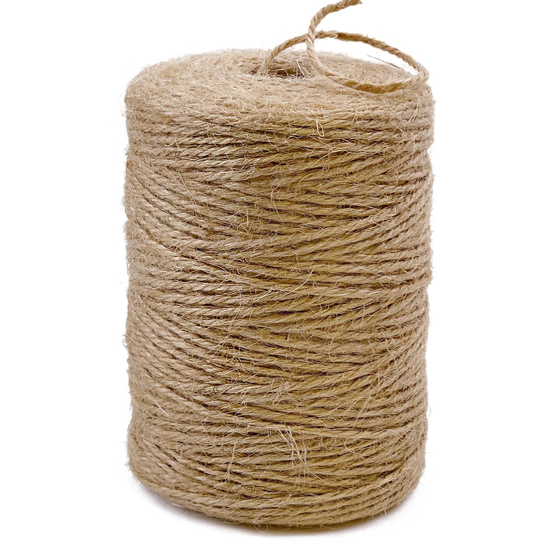 PerkHomy 1100 Feet Jute Twine String 2mm Natural Thin Twine for Crafts Gardening Garden Plant Gift Wrapping Art Decoration Packing Material Christmas Twine Bulk Heavy-Duty (1100FT * 2mm * 3 ply)