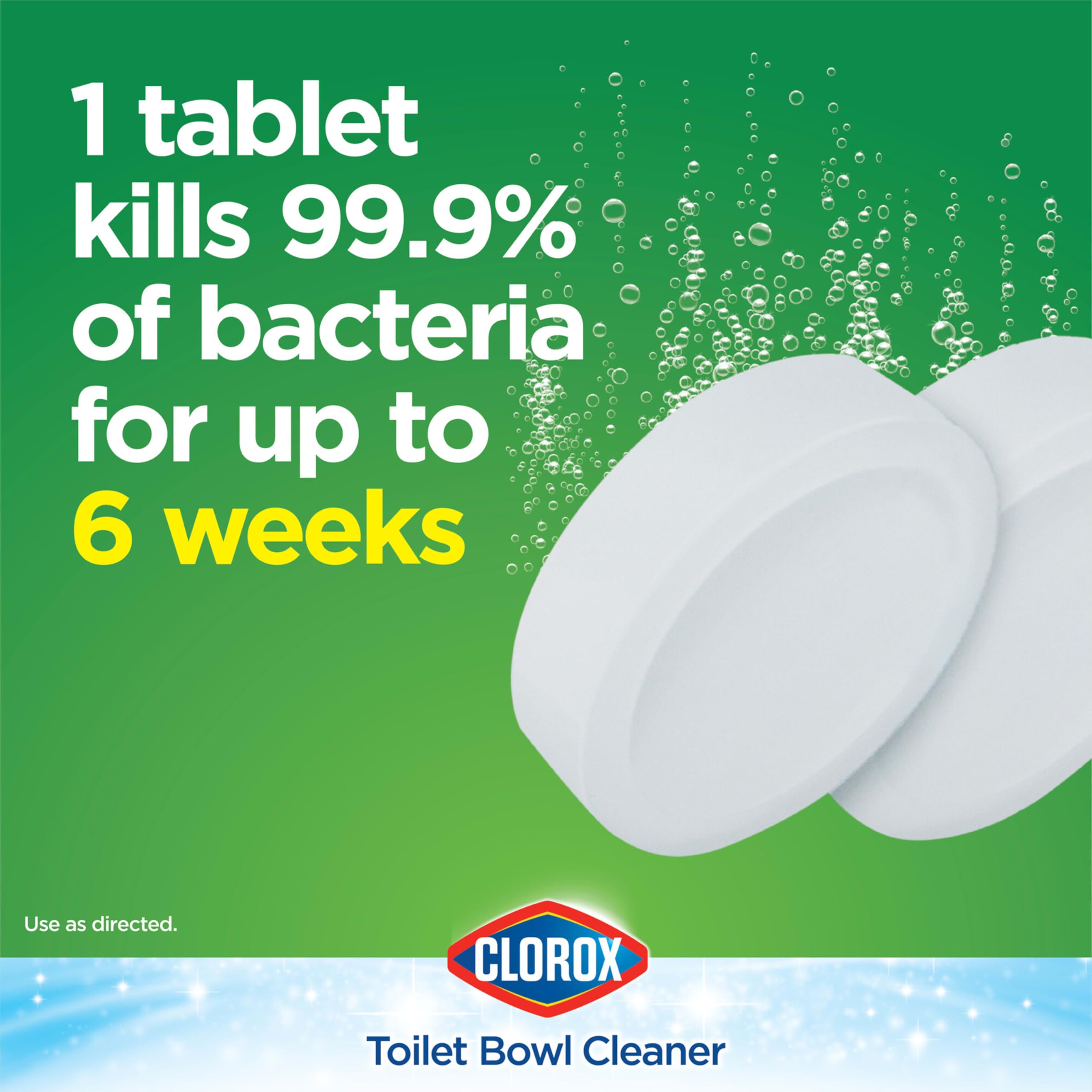 CLOROX Ultra Clean Toilet Tablets Bleach 4 Count, 3.5 Ounces Each (Package May Vary)