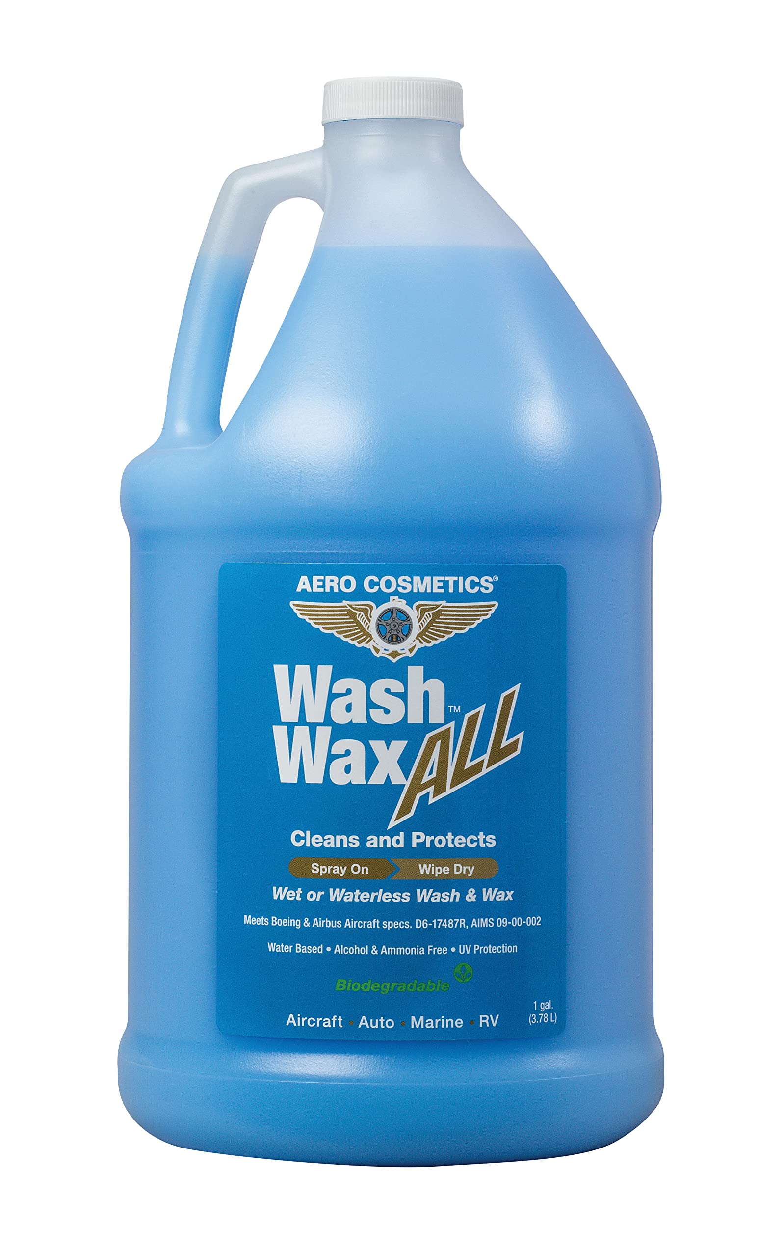 Wet or Waterless Car Wash Wax Kit 128 Fl. oz, UV Protection. Cleans, Protects, and Shines. Aircraft Quality Just Spray On and Wipe Dry Anywhere, Anytime, Home, Office, School, Garage, Parking Lots.