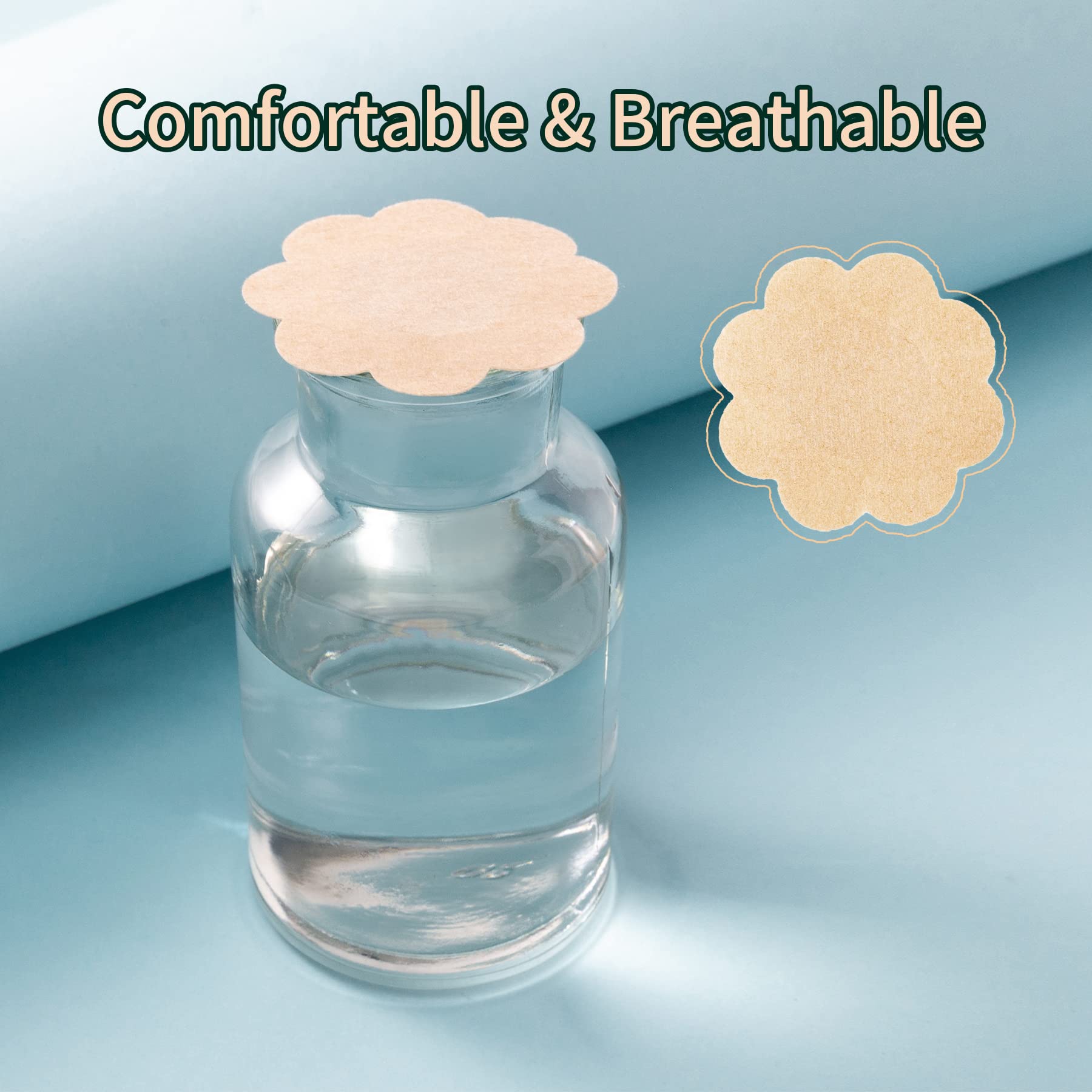 WITROMAN 40 Pieces nipple covers disposable nipple Pasties nipple Petals (Nude)