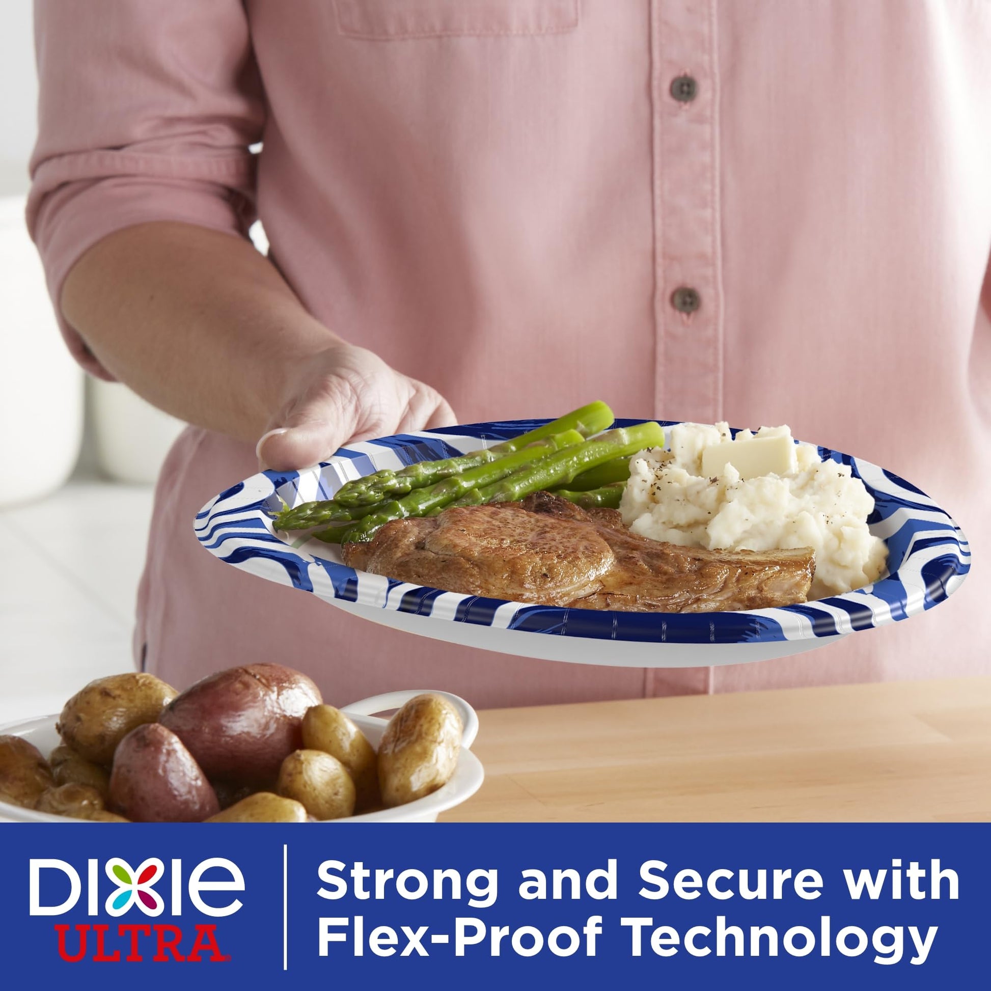 Dixie Ultra, Large Paper Plates, 10 Inch, 43 Count (Pack of 4), 3X Stronger*, Heavy Duty, Microwave-Safe, Soak-Proof, Cut Resistant, Disposable Plates For Heavy, Messy Meals