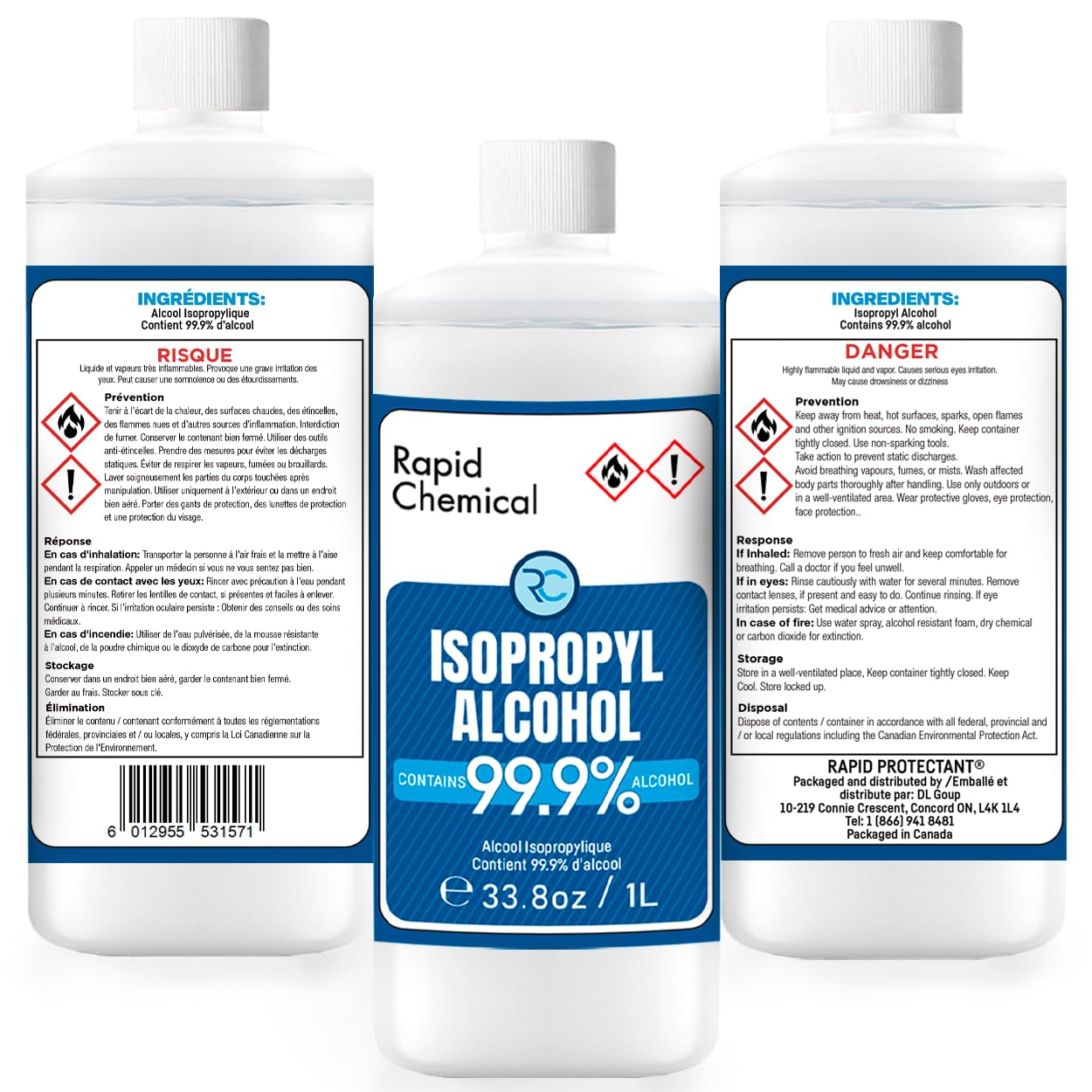 99% Isopropyl Alcohol - USP Grade - 99 Percent IPA Alcohol - 4 Pack 33.3 fl oz - 1 Gallon