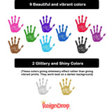 ReignDrop Ink Pad For Baby Footprint & Handprint - Creates Impressive Long Lasting Keepsake Stamp for Infant & Kids. Smudge Proof, Easy to Wipe Off Skin, Safe & Gentle Acid Free(Black)