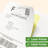 30 Sheets, Printable White Sticker Paper, Laser/Inkjet Printing - Matte, Letter Size (8.5" x 11")