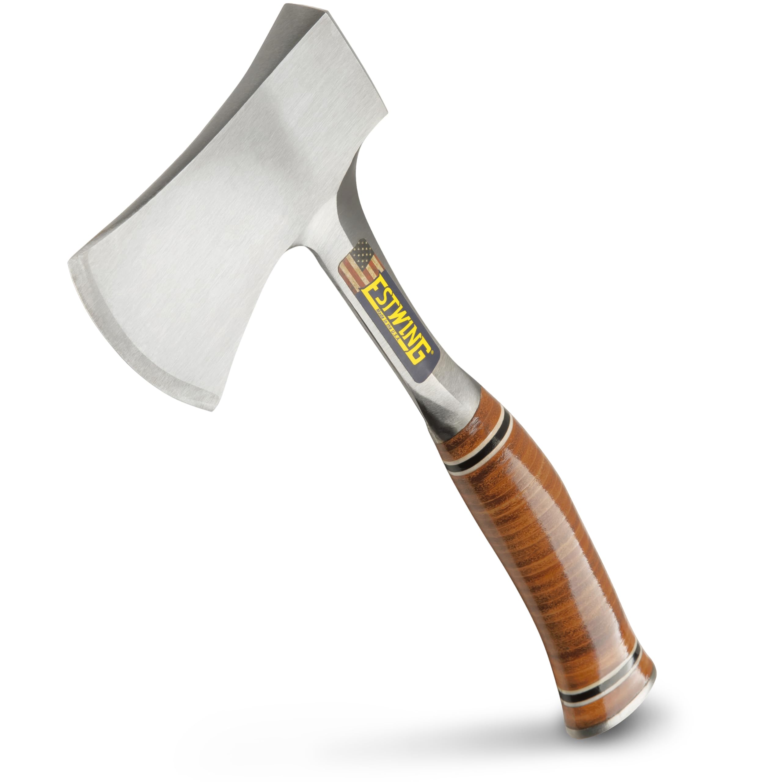 Estwing Sportsman's Axt – 14" Camping-Beil mit geschmiedeter Stahlkonstruktion & echtem Ledergriff – E24A