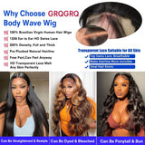 30 Inch 13x6 Lace Front Wigs Human Hair 200% Density Body Wave Lace Front Wigs Human Hair Pre Plucked Glueless Wigs Human Hair Wigs 13x6 HD Lace Frontal Wigs Human Hair Lace Front Wigs for Women