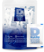 Dry & Dry 5 Gram [50 Packets] Silica Gel Packets Silica Gel Desiccants, Silica Gel Packs - Rechargeable (Food Safe) Silica Gel Packets, Silica Packets
