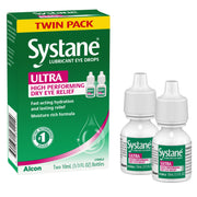 Systane Ultra Lubricant Eye Drops, Artificial Tears for Dry Eye, Twin Pack, 10-mL Each