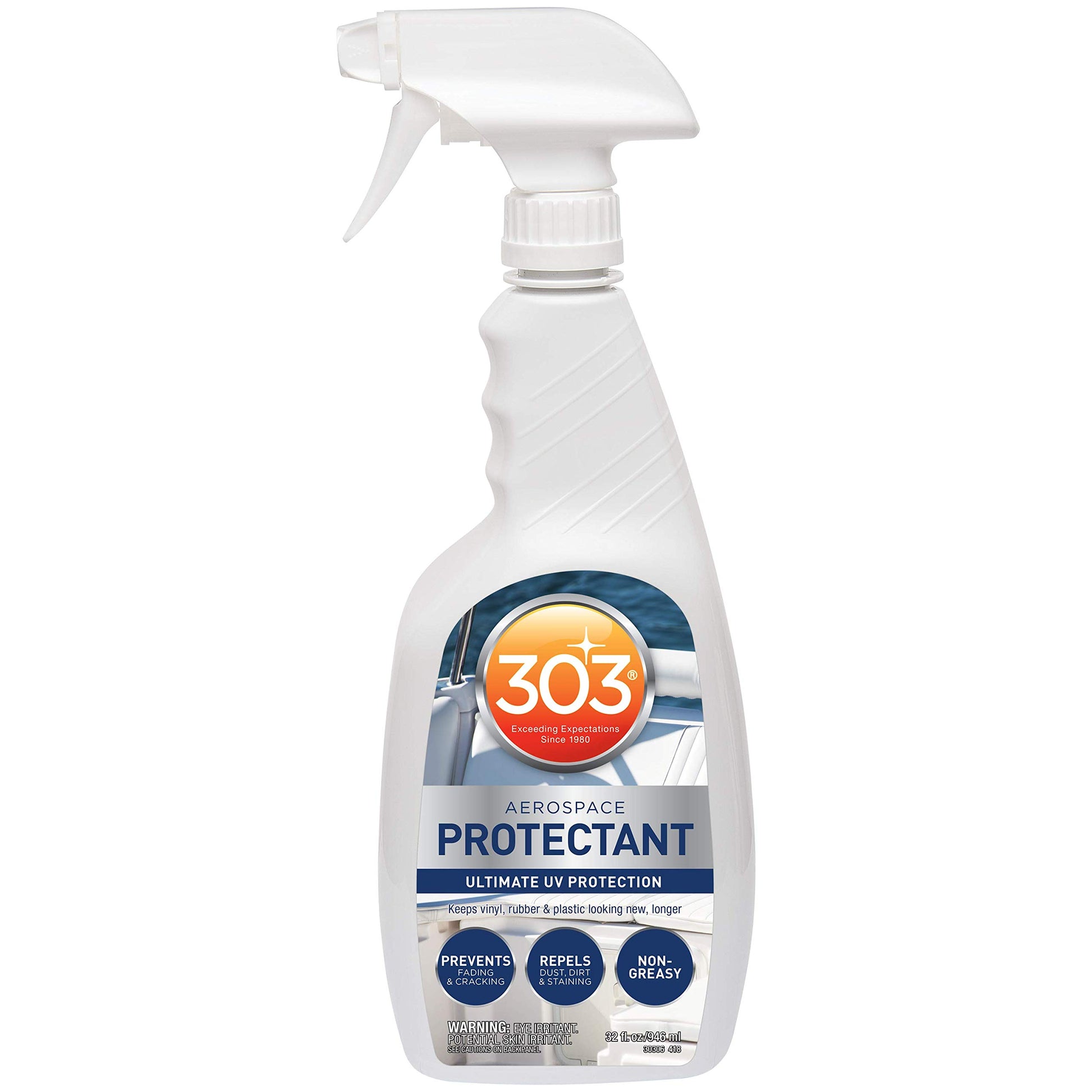 303 30340CSR Marine UV Protectant Spray for Vinyl, Plastic, Rubber, Fiberglass, Leather & More Dust and Dirt Repellant-Non-Toxic, Matte Finish, 16 Fl. oz