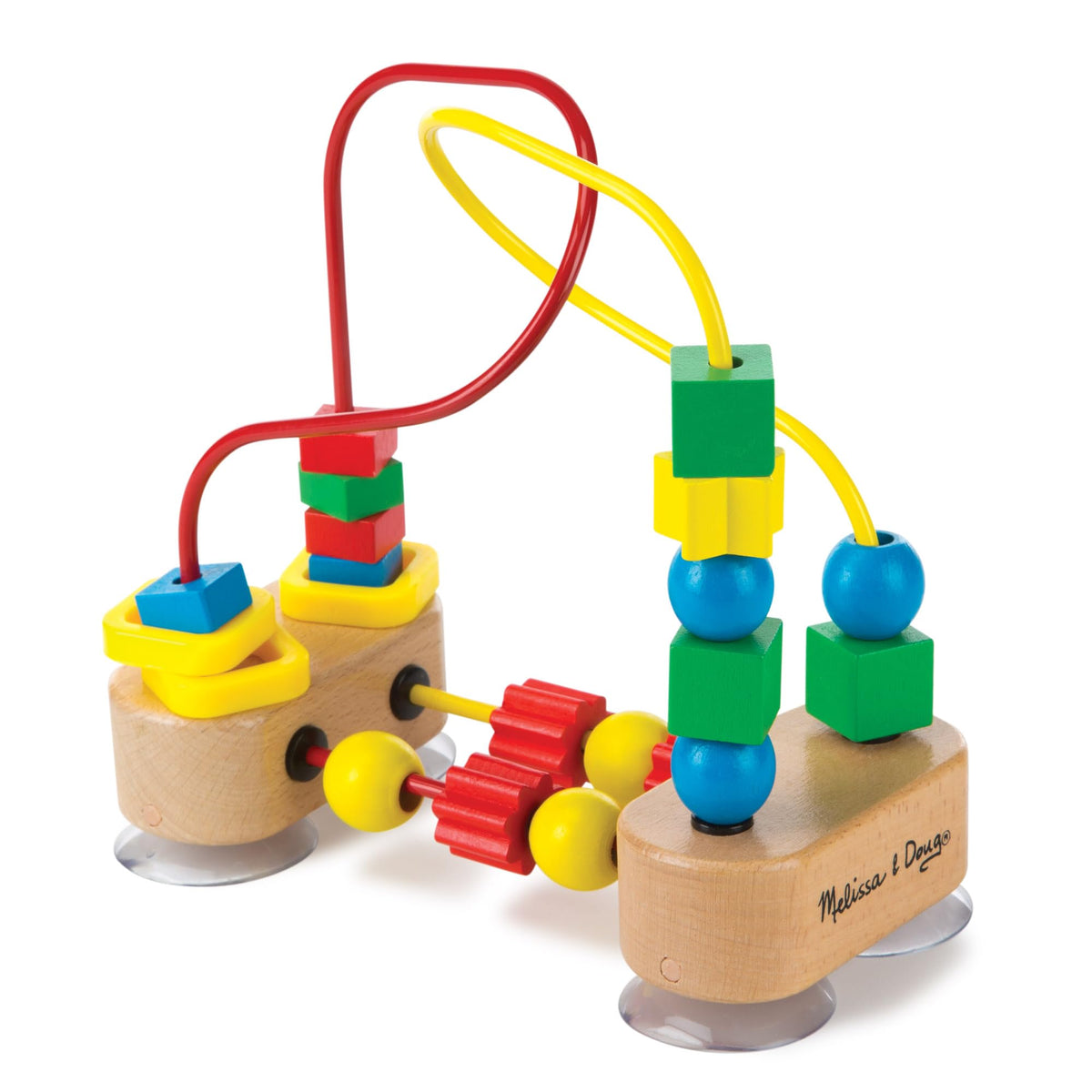Melissa & Doug First Bead Maze - Wooden Educational Toy for Floor, High Chair, or Table Infant Maze Toy, Bead Maze Toys for Toddlers and Babies