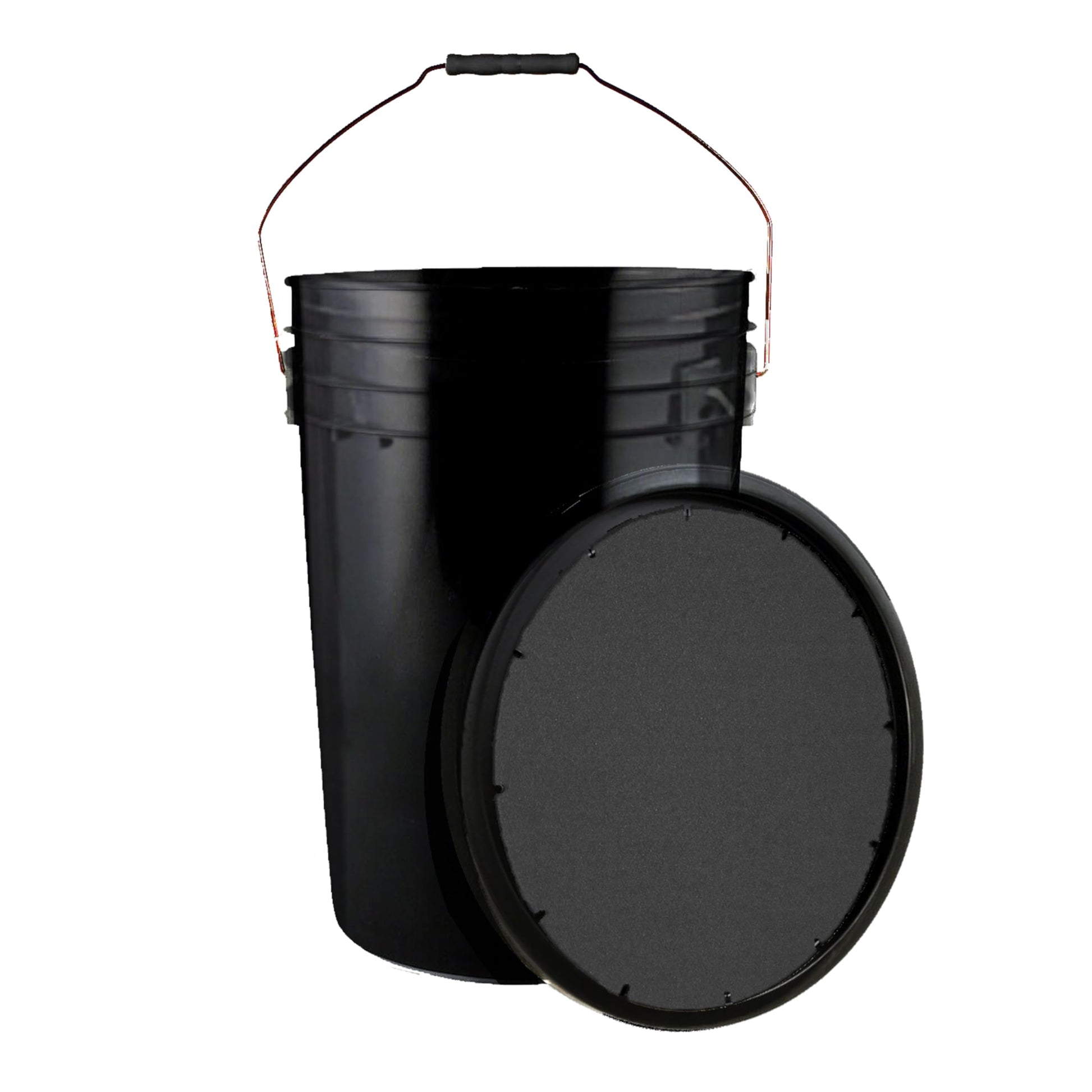 Champion Sports 6 Gallon Bucket with Padded Soft Seat Lid - Durable Construction - Balls Not Included - Ideal for Baseball, Softball, T-Ball, Practice Balls, and Lacrosse