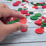 Livder 300g Christmas Craft Buttons Handmade Sewing Button with 2 or 4 Holes for Sewing, Art Crafts Projects, DIY Decoration