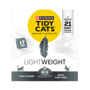 Purina Tidy Cats Multi Cat, Low Dust, Clumping Cat Litter, LightWeight 4-in-1 Strength - 17 lb. Box
