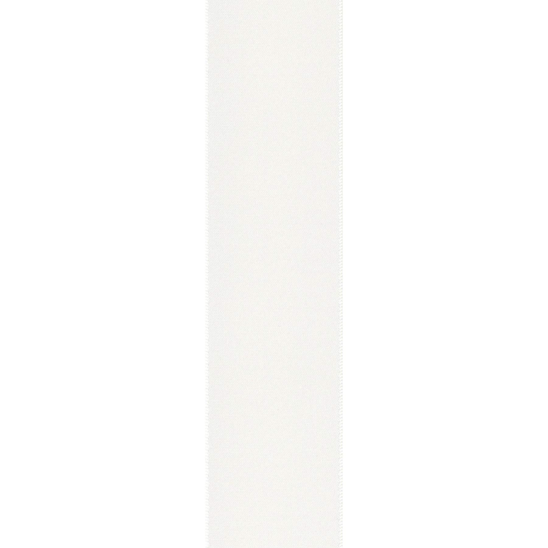 C.R. Gibson Berwick Offray 061183 1.5" Wide Single Face Satin Ribbon, White , 4 Yds