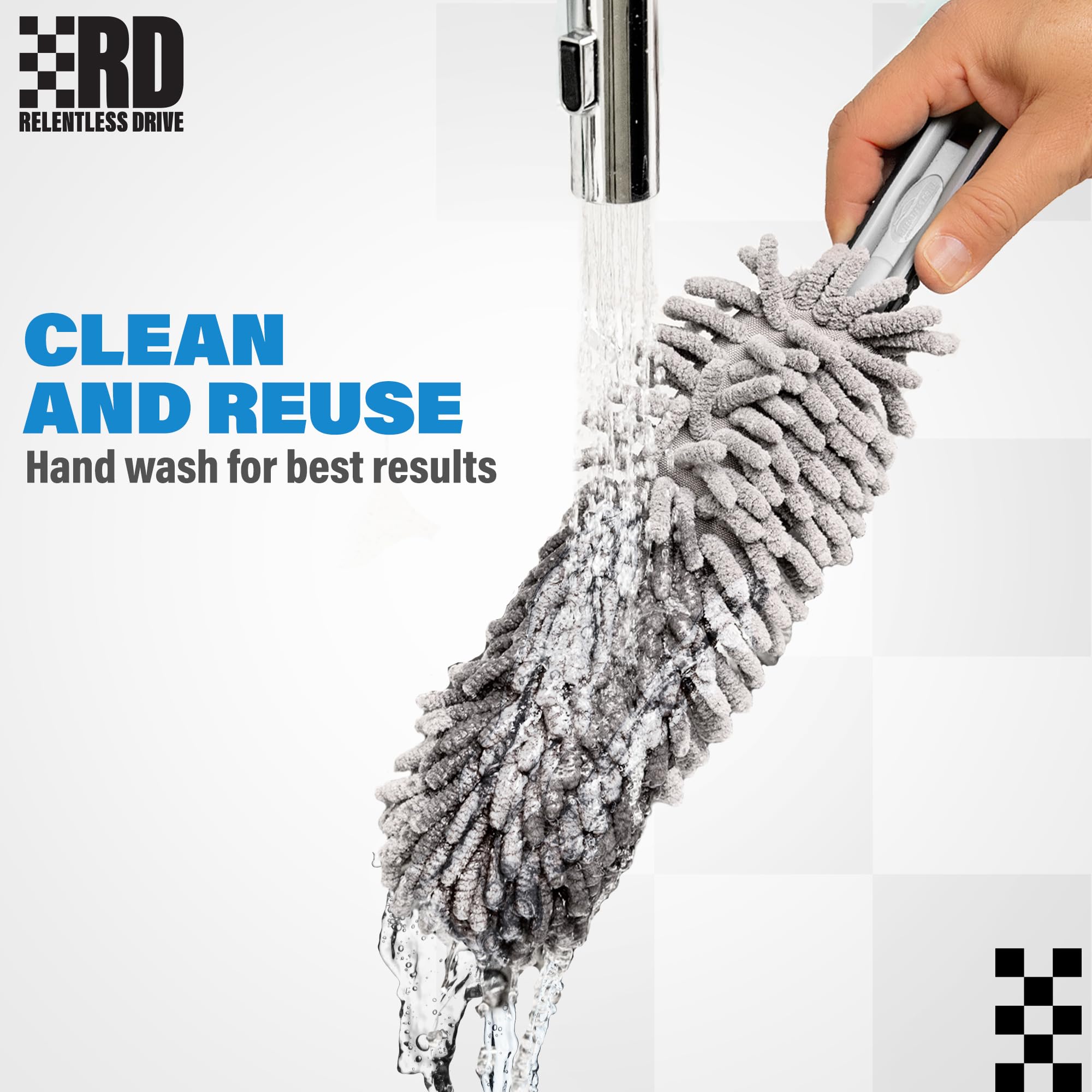 Interior Car Cleaner Duster Brush (Lint & Scratch Free) Car Accessories for Women
