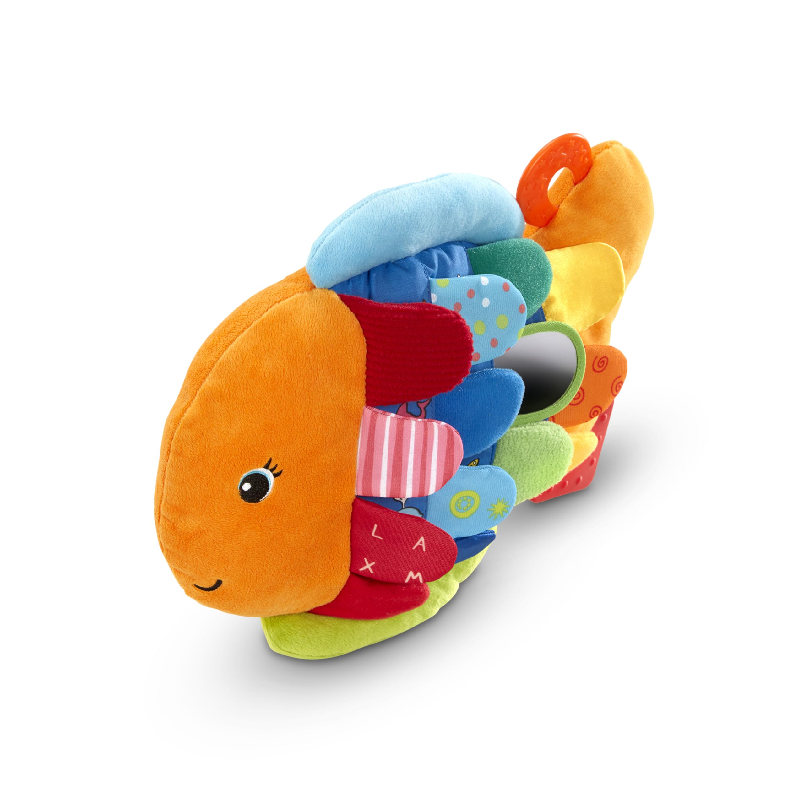 Melissa & Doug Flip Fish Soft Baby Toy Sensory Tummy Time Toys, Soft Fabric Tag Toy for Babies, Infants
