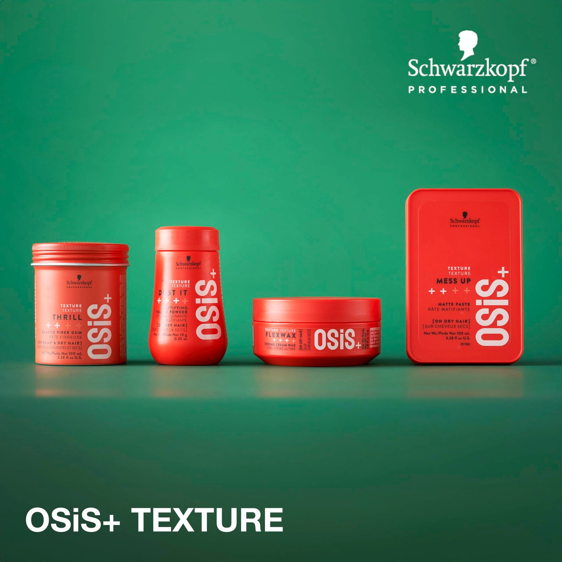 OSiS+ Dust It – Mattifying Volume Powder – long-lasting Hold, Strong Control and Separation – Matte Effect Texturizer Product for Wild Hair Styling and Volumizing, 0.35 oz