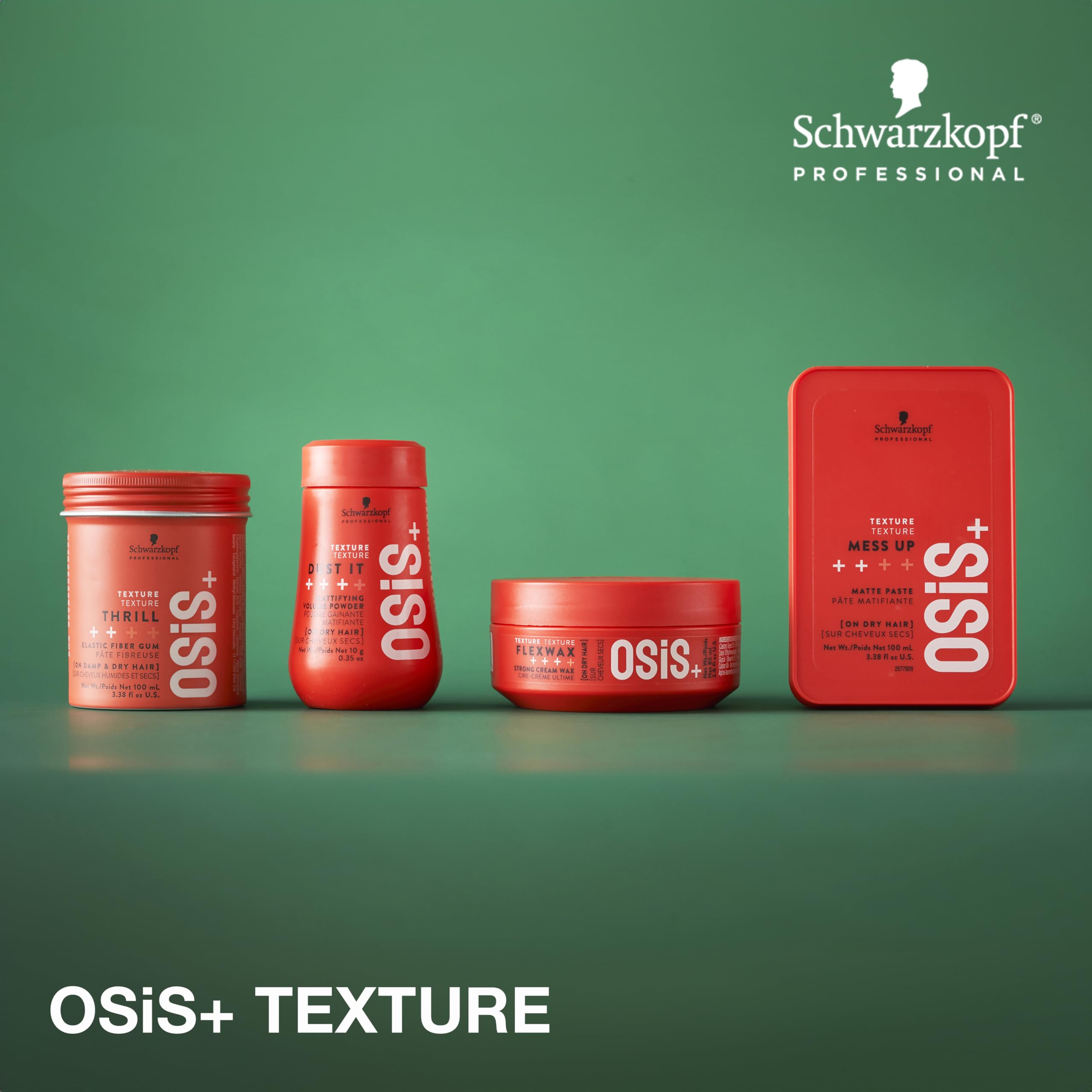 OSiS+ Dust It – Mattifying Volume Powder – long-lasting Hold, Strong Control and Separation – Matte Effect Texturizer Product for Wild Hair Styling and Volumizing, 0.35 oz