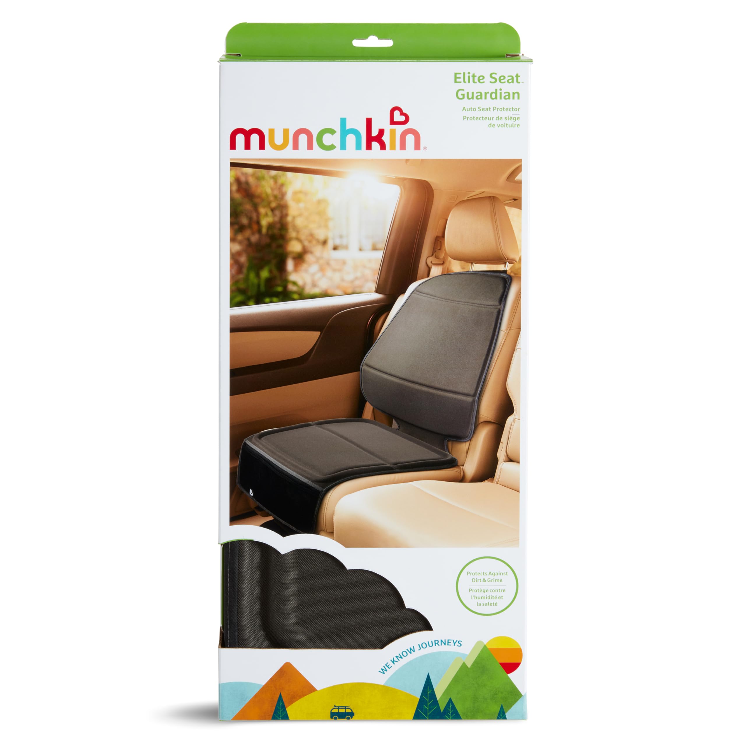 Munchkin Elite Seat Guardian Child Car Seat Protector with Grime Guard Fabric, Dark Grey