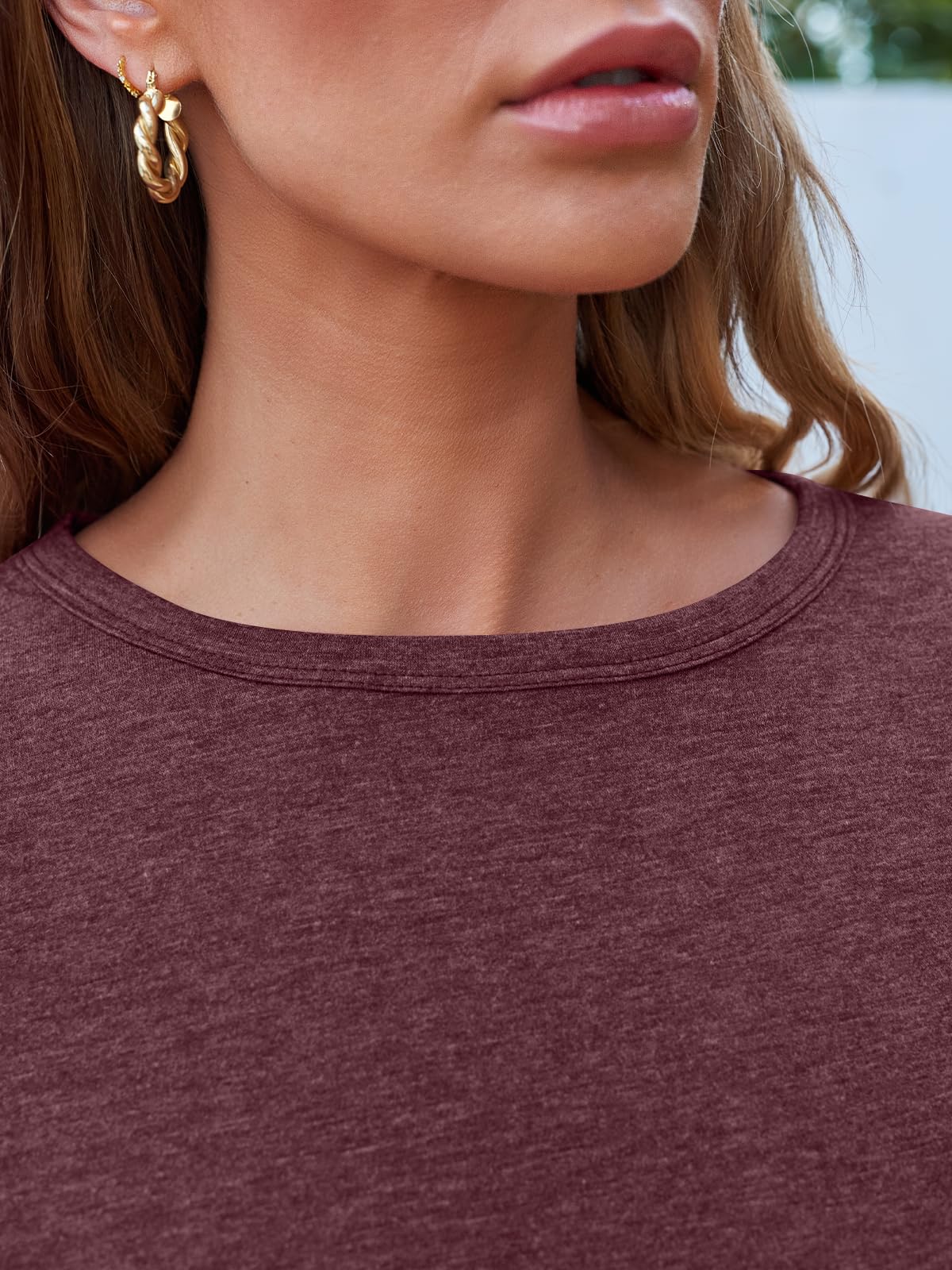 AUTOMET Long Sleeve Shirts for Women Business Casual Tops Fall Fashion Clothes Workout Plus Size Teacher School Outfits 2025 01wine Red L