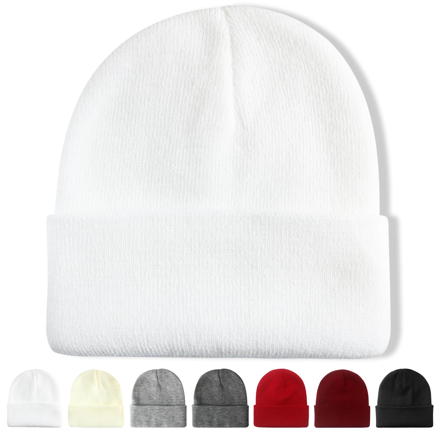 NPQQUAN Unisex Beanie Hats for Men Women Winter Knit Beanies Black