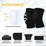 YICYC Volleyball Knee Pads for Dancers, Soft Breathable Knee Pads for Men Women Kids Knees Protective, Knee Brace for Volleyball Football Dance Yoga Tennis Running Cycling Workout Climbing