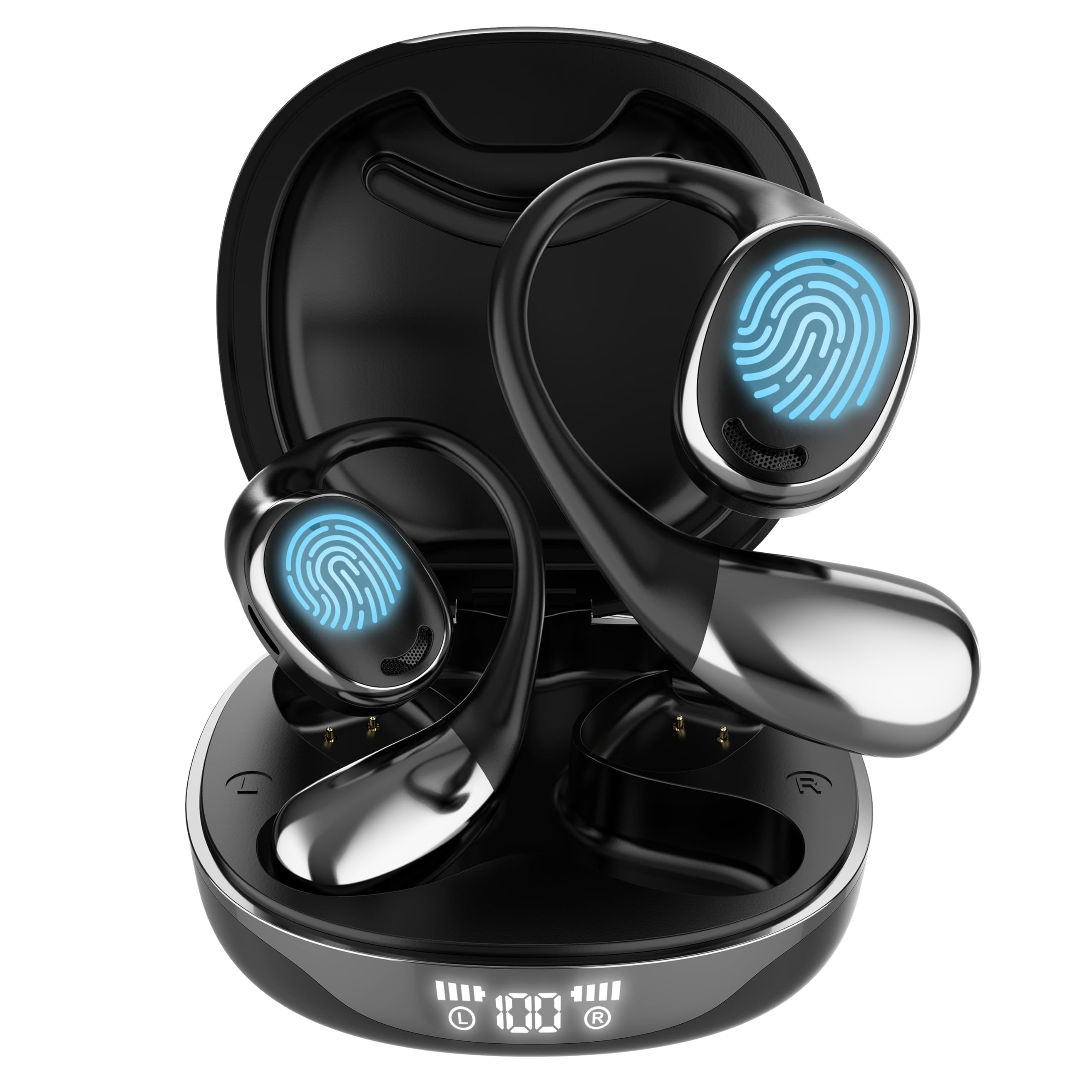 Language Translator Earbuds: 3in1 Translator Earphones 144 Languages & Accents & 8 Offline Translation Packs HD Sound Quality Long Battery Life, Ideal for Travel & Business, Milky White