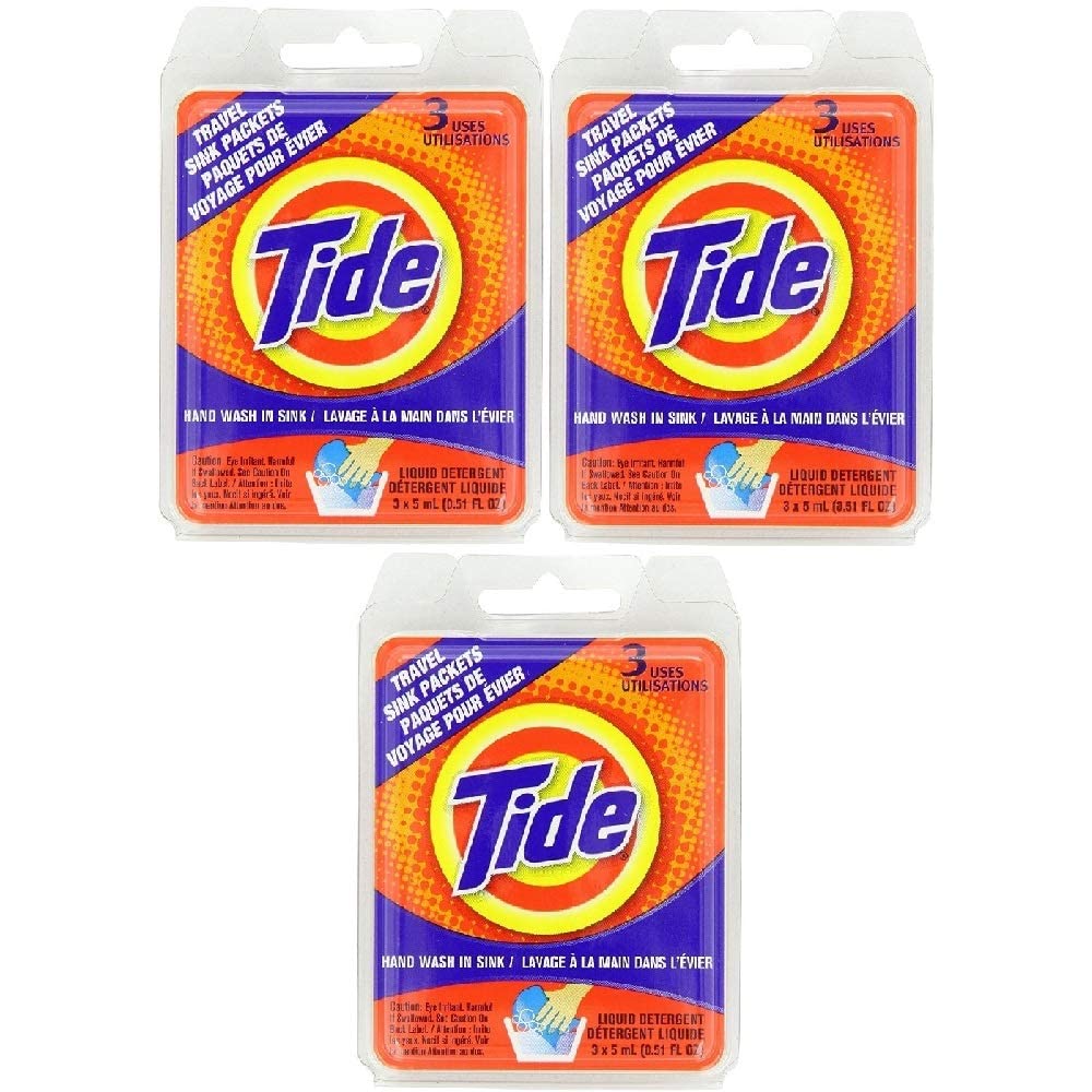 Tide Liquid Travel Sink Packets, 3-Count