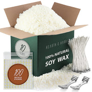 Hearth & Harbor Organic Soy Candle Wax for Candle Making, 10 lbs Natural Candles Making Supplies, Beeswax-Free, Paraffin-Free, Pure Soy Wax Flakes Perfect for Candles, Tealights and Melts