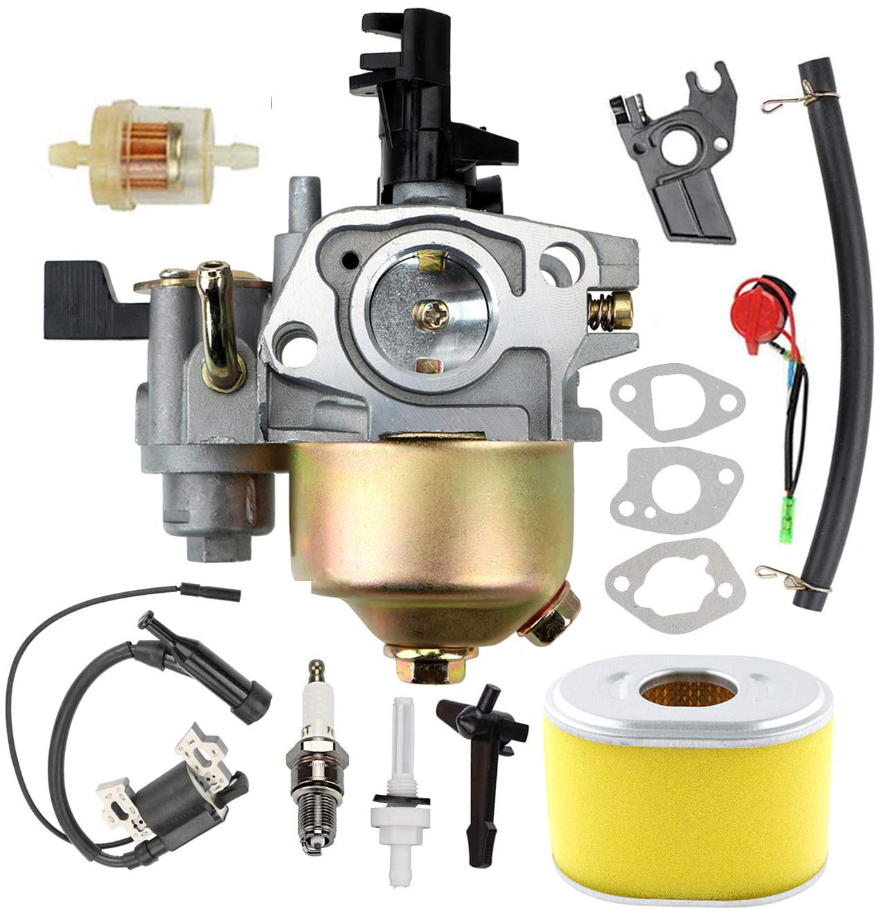 GX160 GX200 Carburetor with 17210-ZE1-517 Air Filter Tune Up Kit for Honda GX120 GX140 GX 160 GX168 GX200 5HP 5.5HP 6.5HP Engine