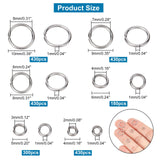 PH PandaHall 1000pcs 304 Stainless Steel Jump Rings, 18-Gauge Open Jump Ring 4/5/6/8/9/10mm Connector Rings O Ring Chainmail Rings for Earring Bracelet Necklace Jewelry Keychain DIY Craft Making