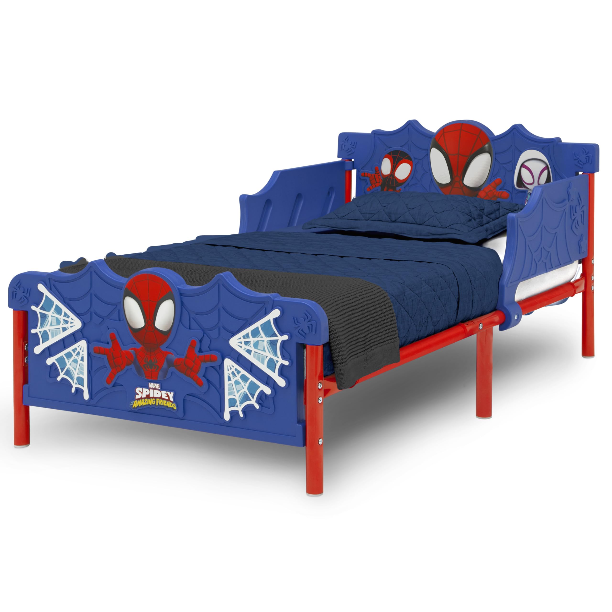 Delta Children Spidey and His Amazing Friends 3D Toddler Bed, Blue