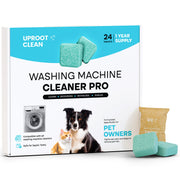 Uproot Clean Washing Machine Cleaner Tablets - 24 Pack for a 12 Month Supply. Formulated for Pet Owners. Compatible with HE, Top & Front Load. Easily Removes Residue, Grime, and Odors. Septic Safe.