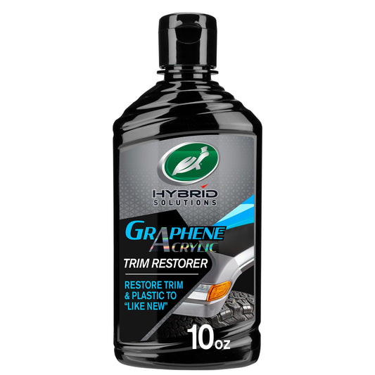 Turtle Wax 53838 Hybrid Solutions Graphene Acrylic Trim Restorer, Brings Dull Faded Exterior Plastic and Trim Back to Life Permanently, Protects from Future Damage, 10 oz