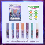 Townley Girl Disney Frozen Plant Based Vegan 7 PC Flavored Lip Gloss Set For Girls – Ideal for Sleepovers, Makeovers, Party Favors and Birthday Gifts! - Age: 3+